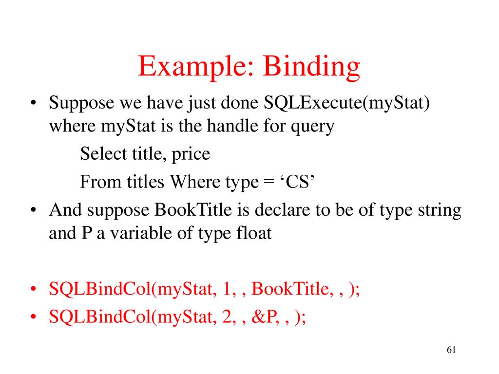 Embedded SQL Chapter ppt download