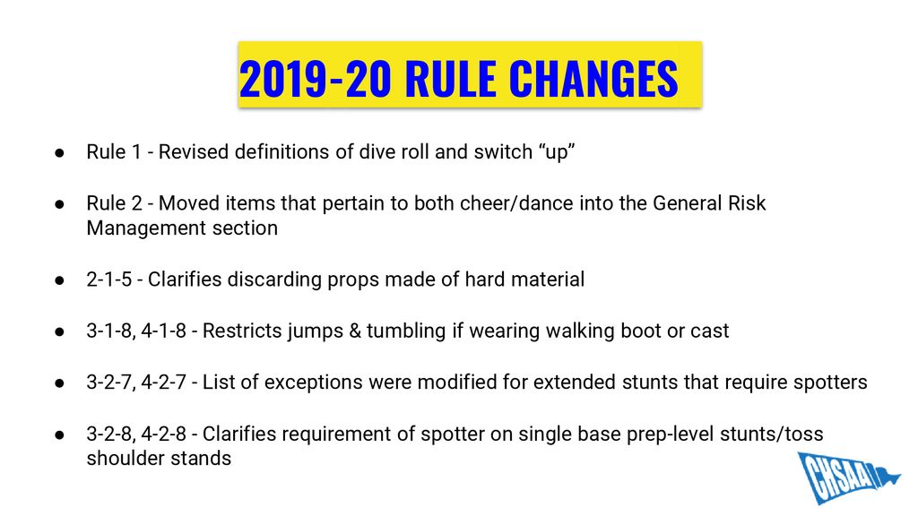 NFHS / CHSAA DANCE RULES ppt download