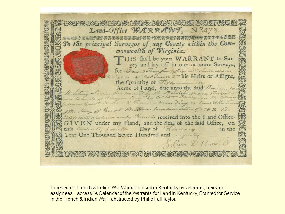 Early Land Patents In Kentucky Ppt Video Online Download