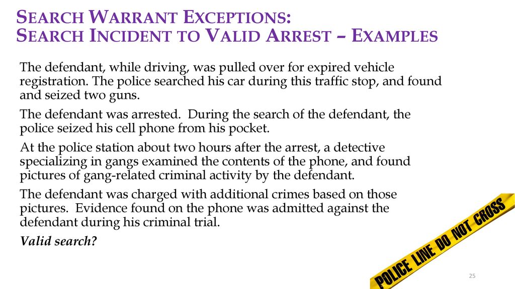 Search Warrants and Warrant Exceptions ppt download