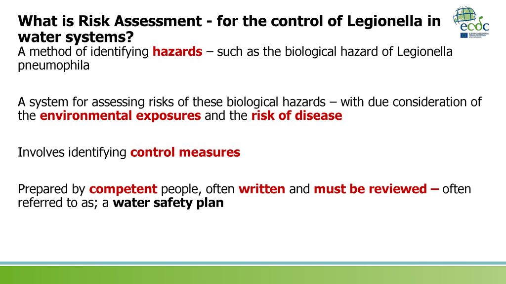 Session 8: Risk Assessments and Water Systems - ppt download