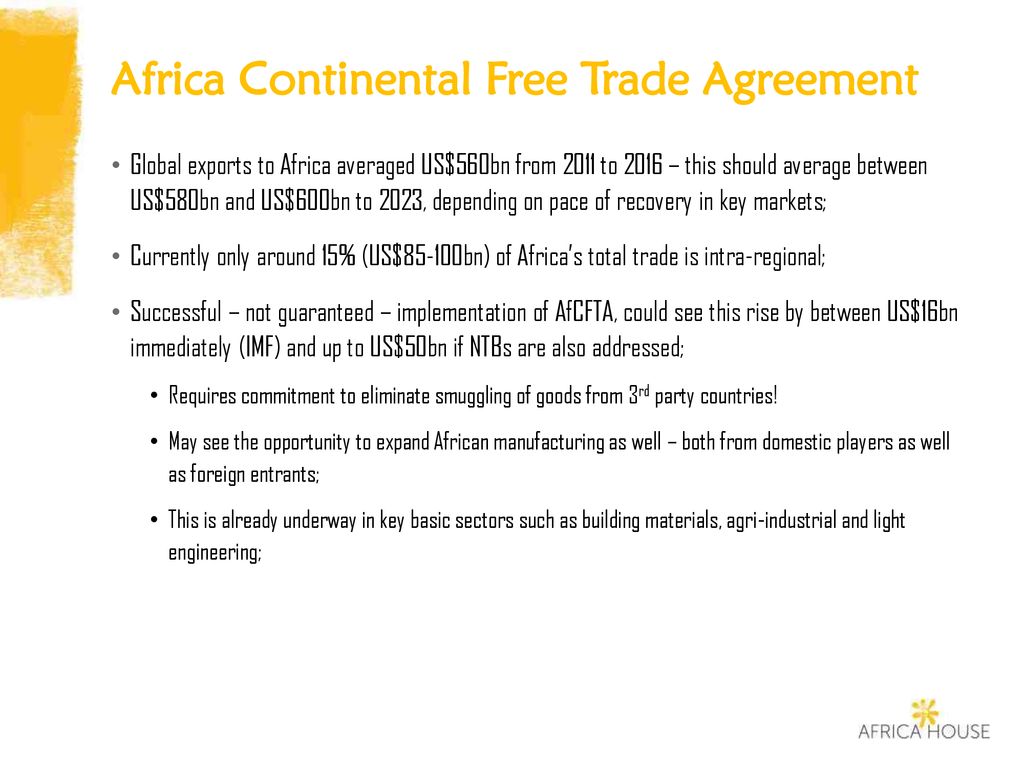 Africa Continental Free Trade Agreement: Opportunity or Mirage? - ppt ...