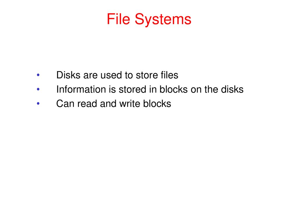 Chapter 5 File Systems Compiled for MCA, PU ppt download