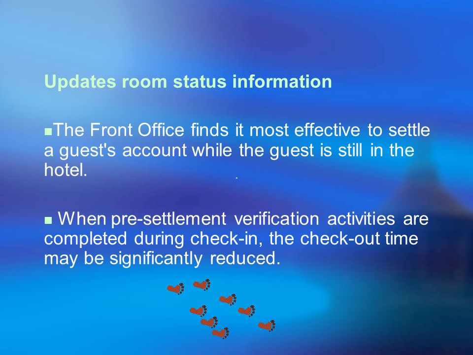 Updates room status information