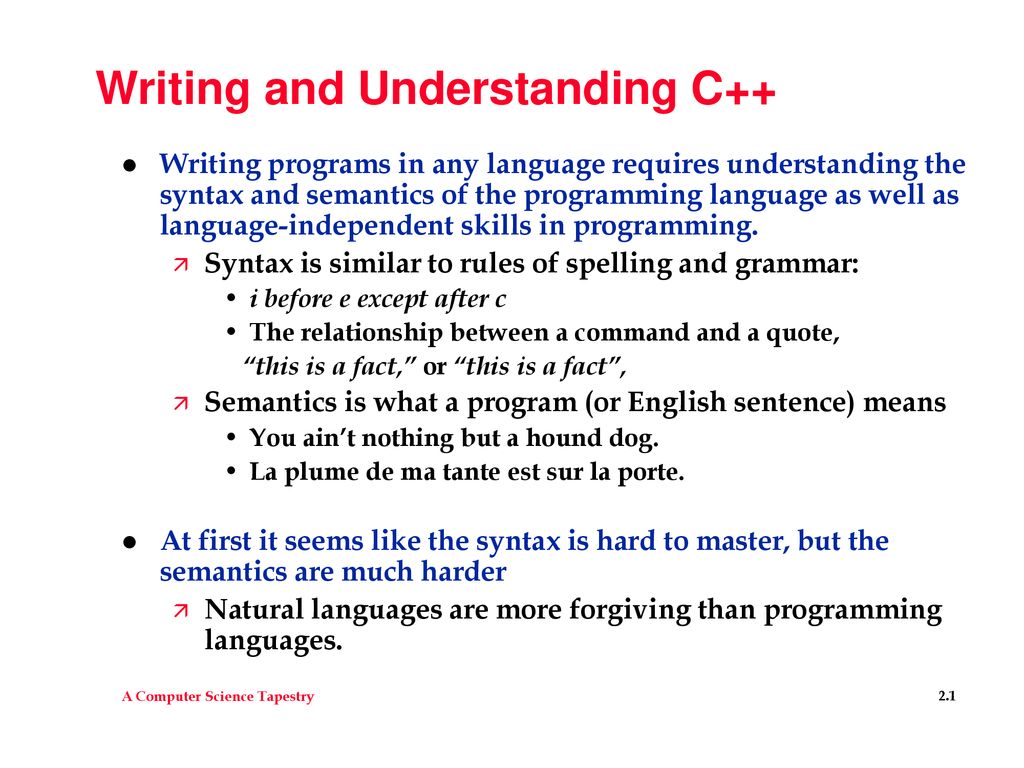 Writing and Understanding C++ - ppt download