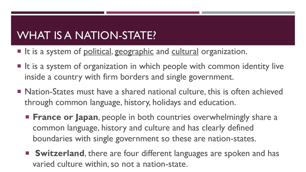 Difference between a nation a state a nation state ppt download