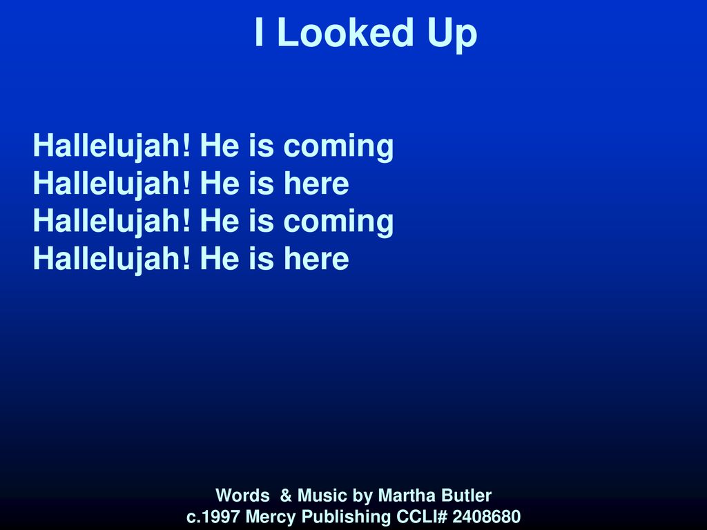 Words & Music by Martha Butler c.1997 Mercy Publishing CCLI#