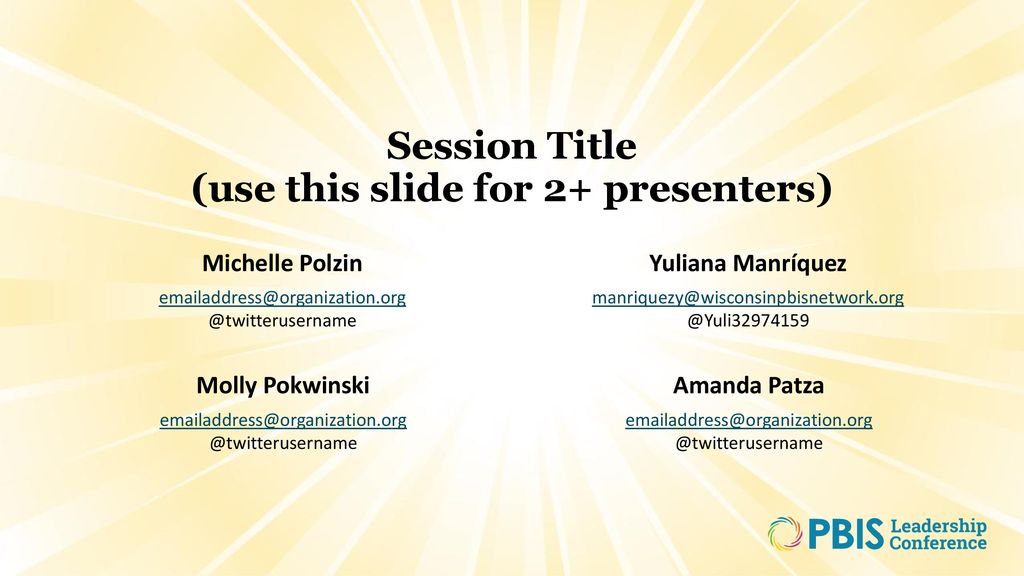 Session Title (use This Slide For 2+ Presenters) - Ppt Download