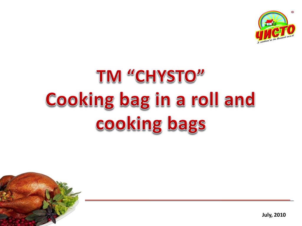 Cooking bag in a roll and cooking bags