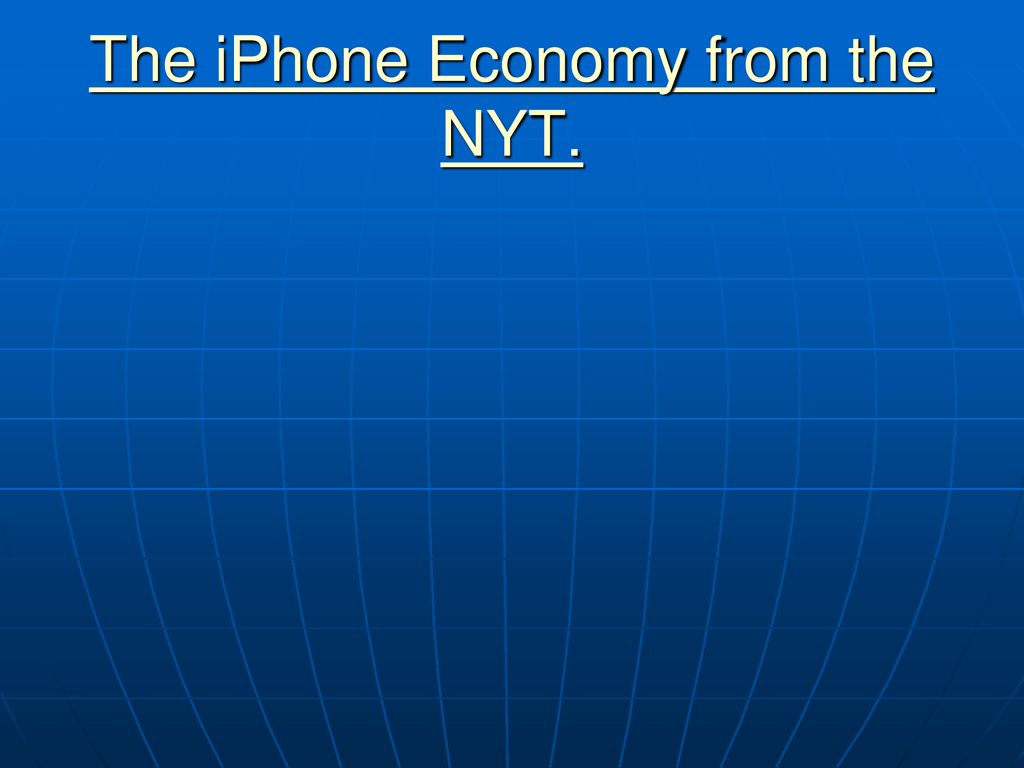 The iPhone Economy from the NYT.