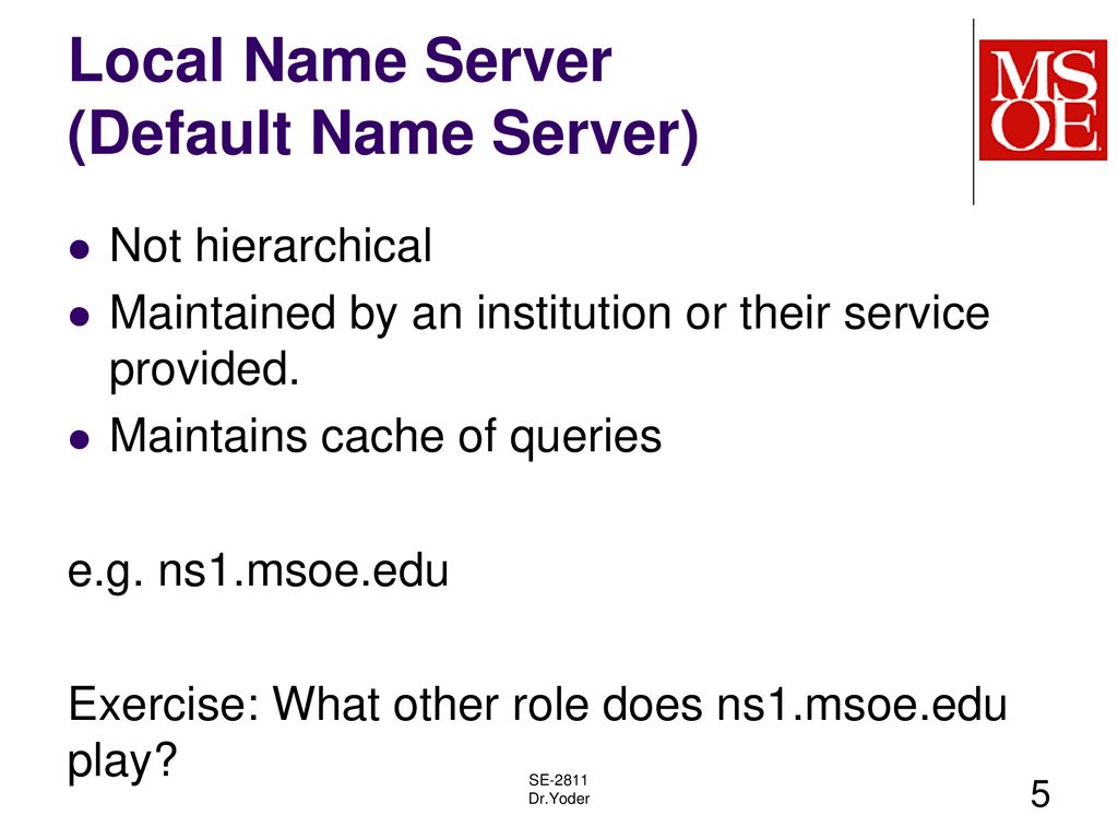 CS2911 Week 5, Class 3 Today Next Class: DNS – Domain Name Service ...