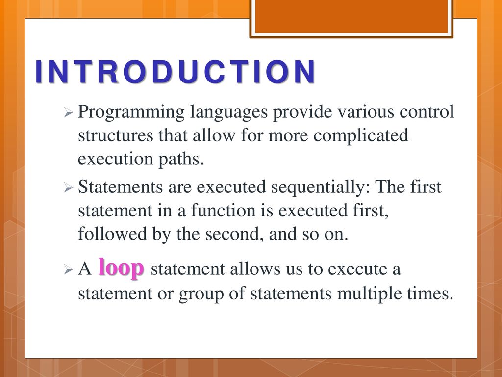 LOOP Basics. - ppt download
