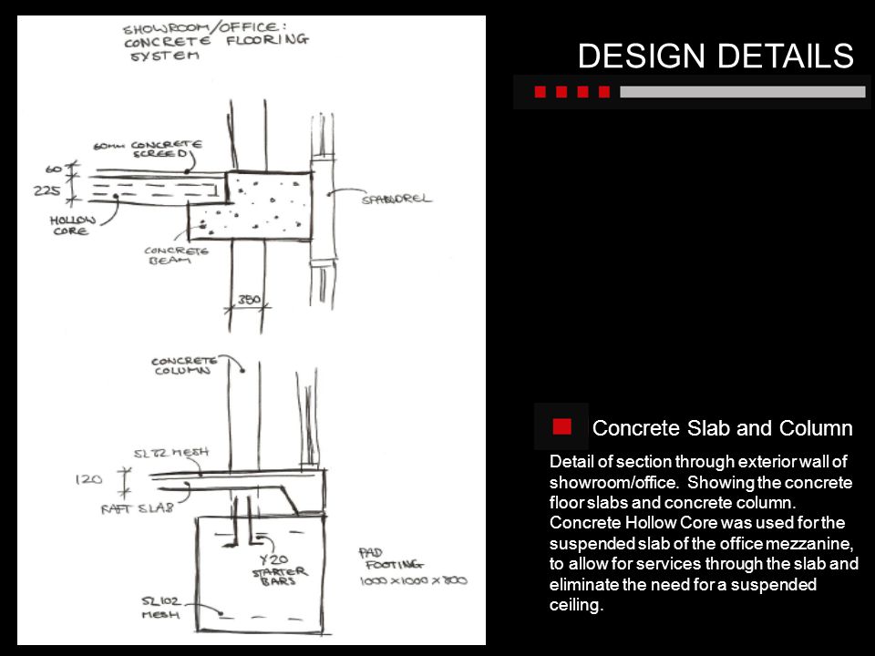 DESIGN DETAILS Concrete Slab and Column