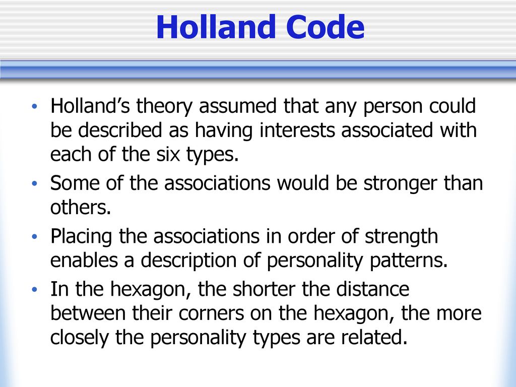 john holland theory of personality
