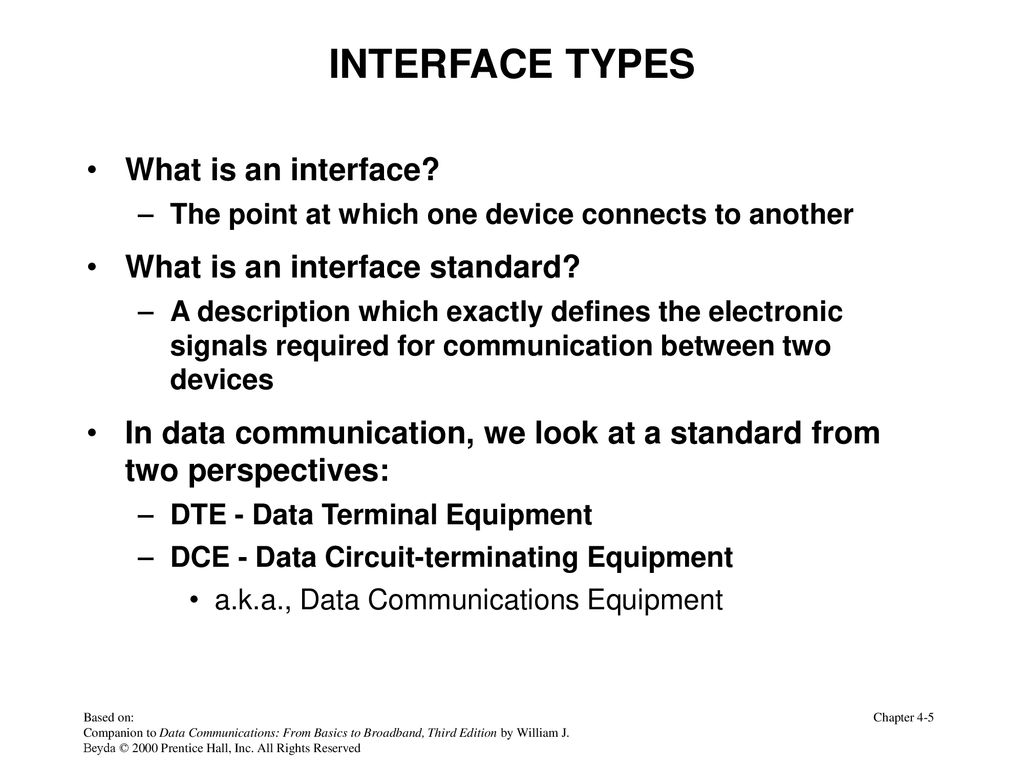 CHAPTER 4 Data Interfaces and Transmission - ppt download