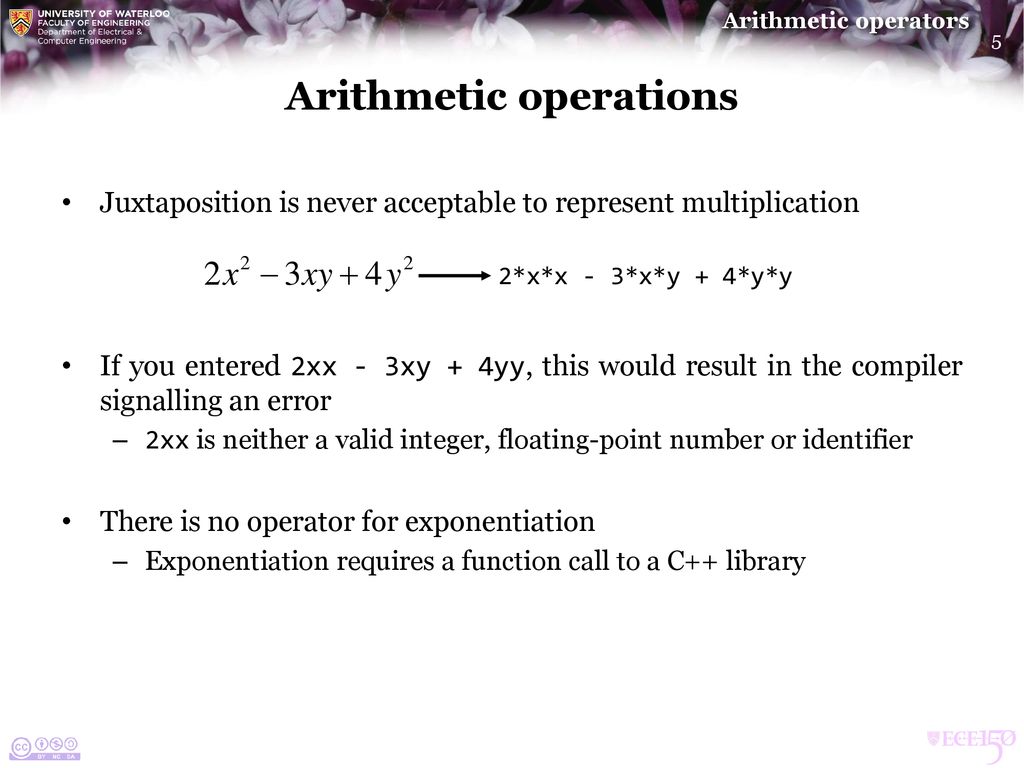 Arithmetic operators. - ppt download