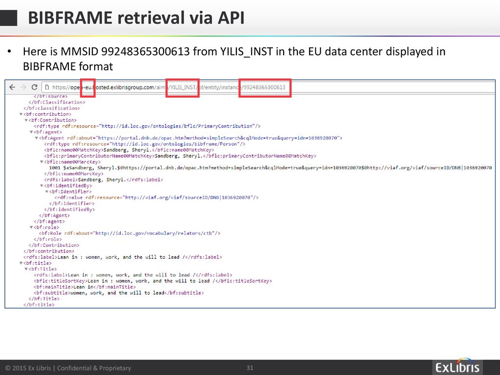 BIBFRAME retrieval via API