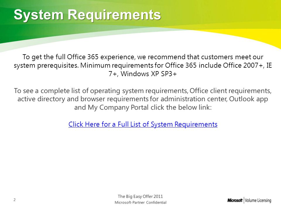 Click Here for a Full List of System Requirements