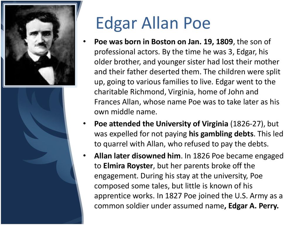 ANNABEL LEE Edgar Allan Poe. - ppt download