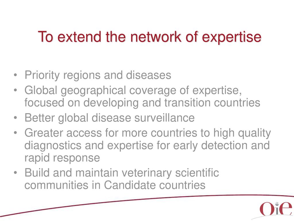 To extend the network of expertise