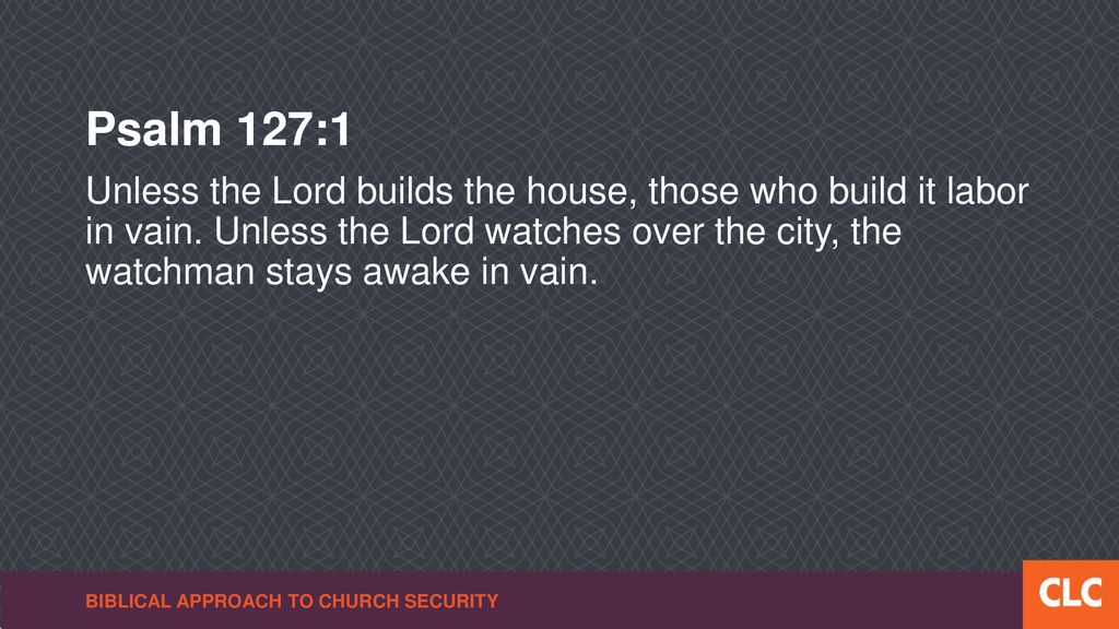 A Biblical Approach to Church Security - ppt download