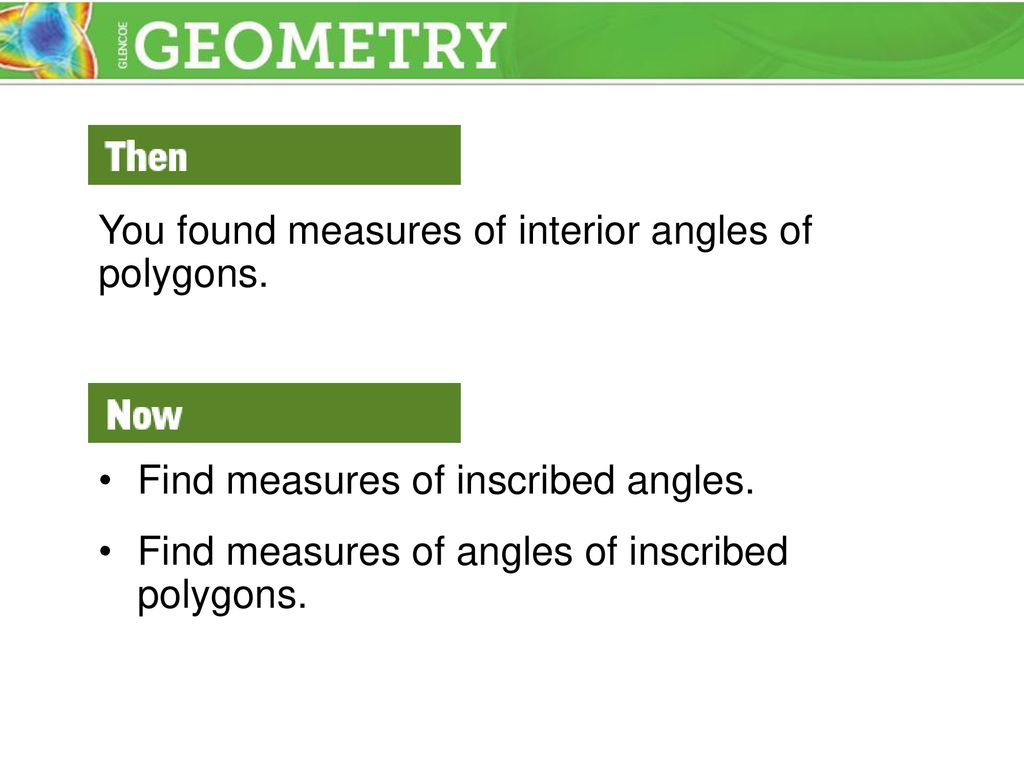 You found measures of interior angles of polygons.
