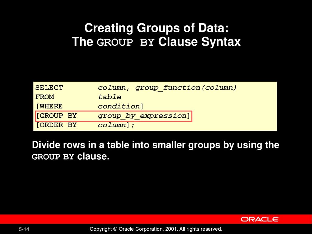 Aggregating Data Using Group Functions - ppt download