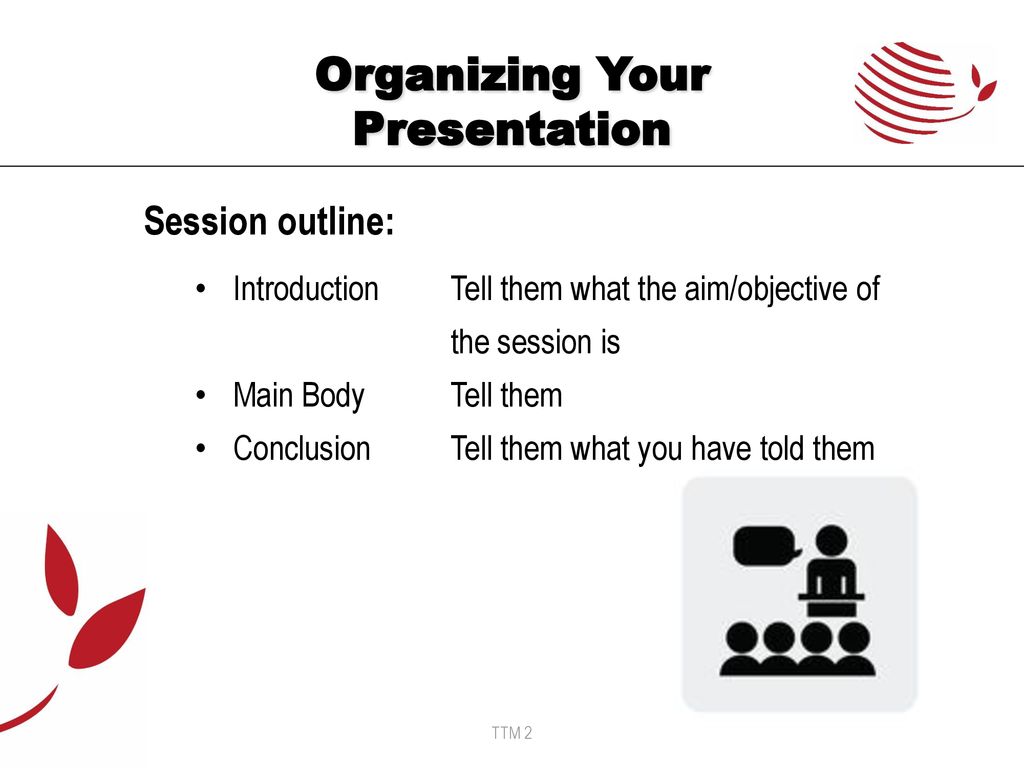 when discussing organizing your presentation purpose is referred to as