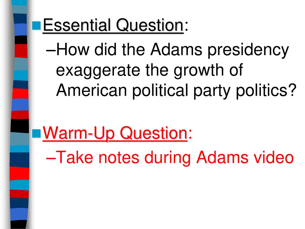Take notes during Adams video