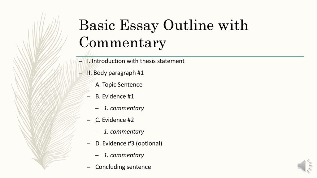 examples of commentary sentences in an essay