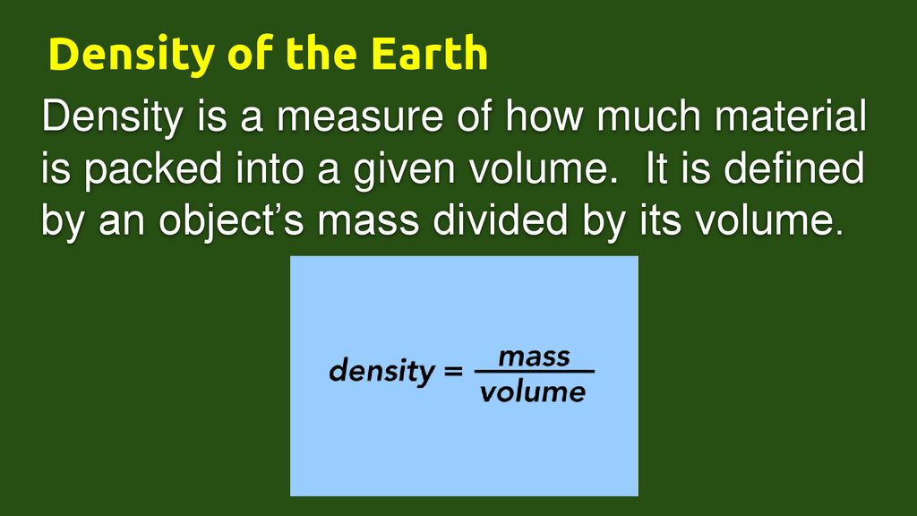 Density of the Earth