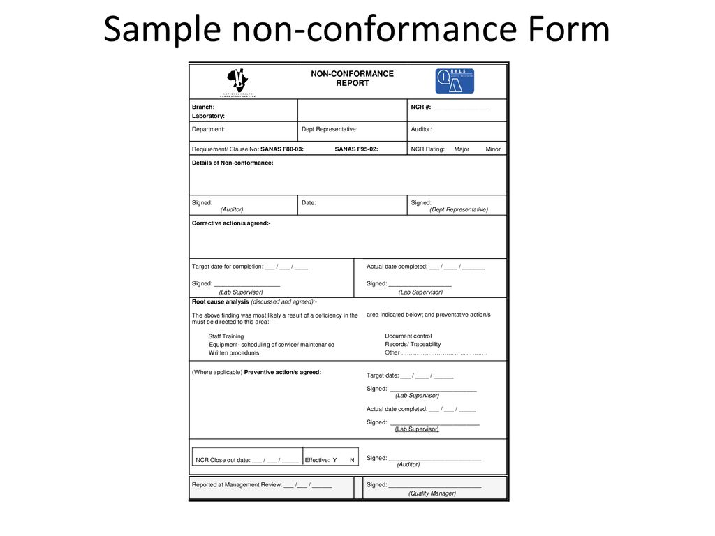 Non-conformances / Document Control - ppt download Throughout Non Conformance Report Template
