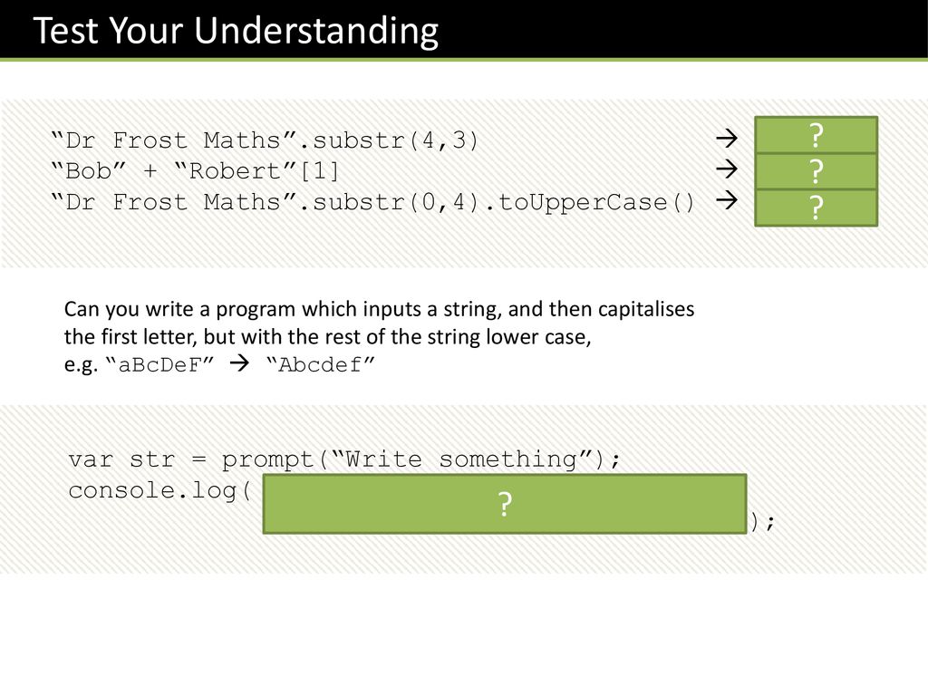 Programming Techniques :: String Manipulation - ppt download