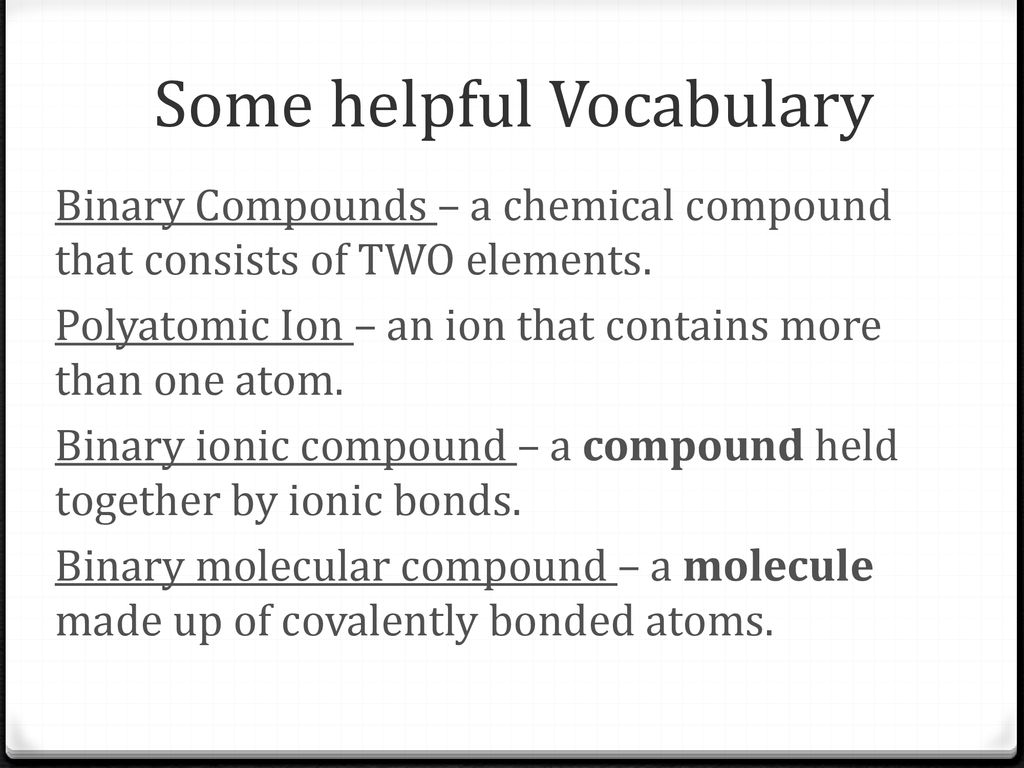 Writing and naming compounds - ppt download