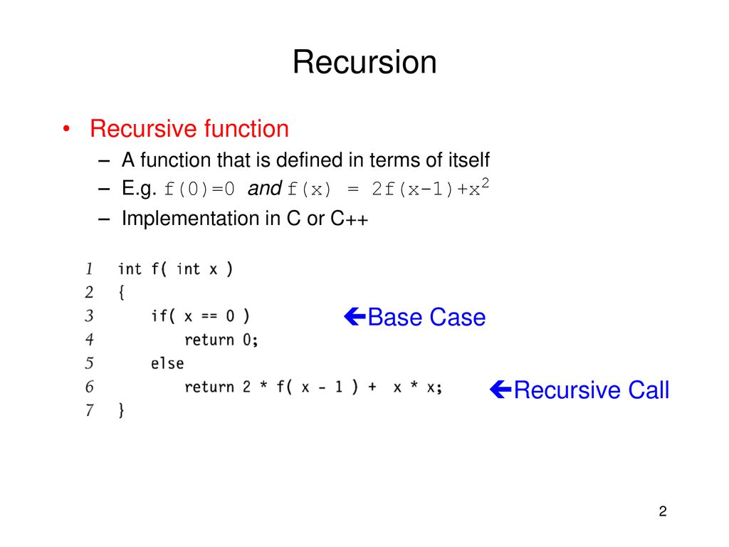 Chapter 1 Introduction Recursion - ppt download