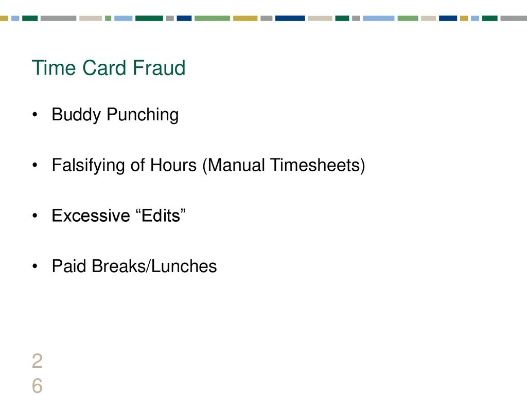 Time Card Falsification at Emmanuel Brian blog