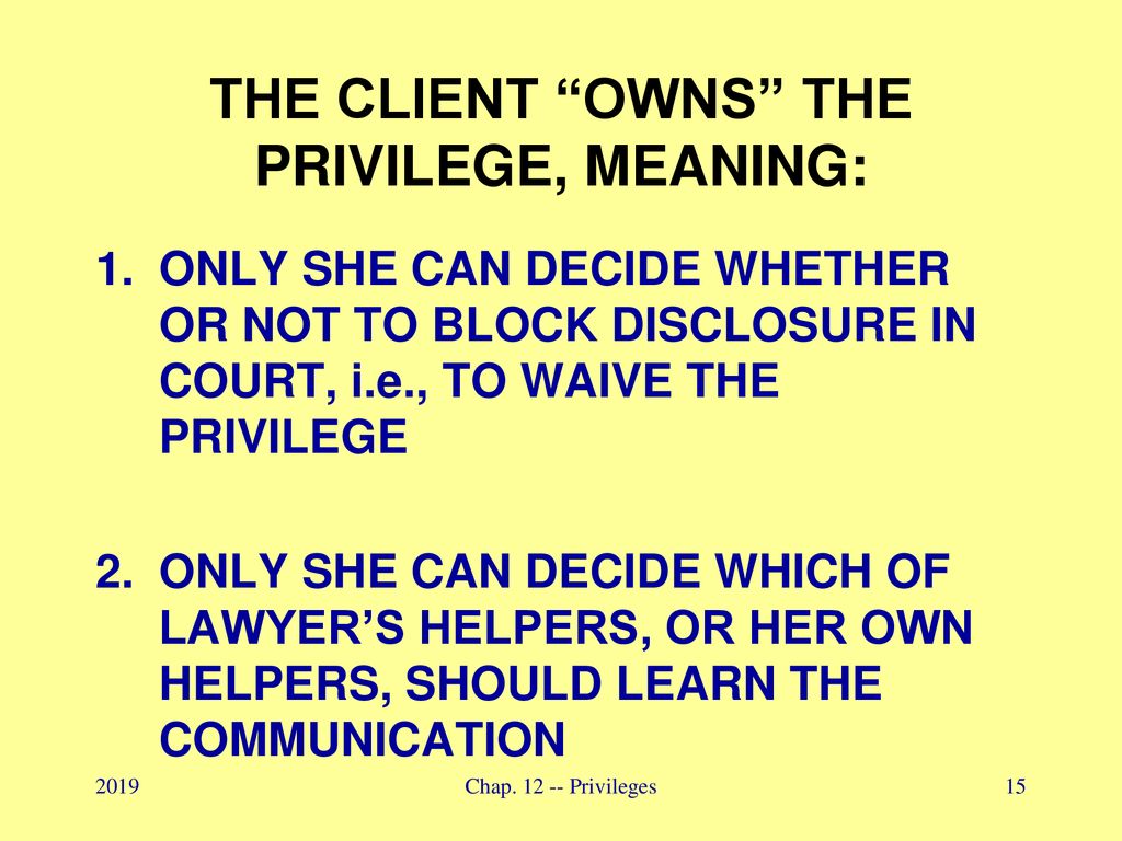CHAP. 12 : PRIVILEGES Prof. JANICKE FALL ppt download