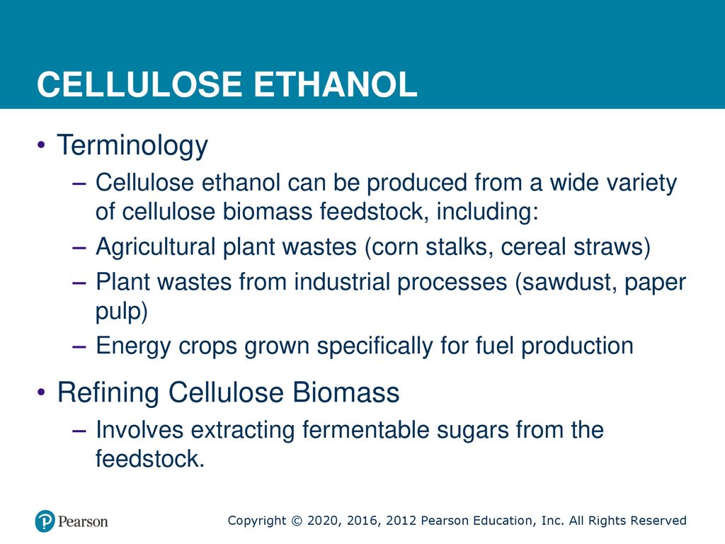 CELLULOSE ETHANOL Terminology Refining Cellulose Biomass