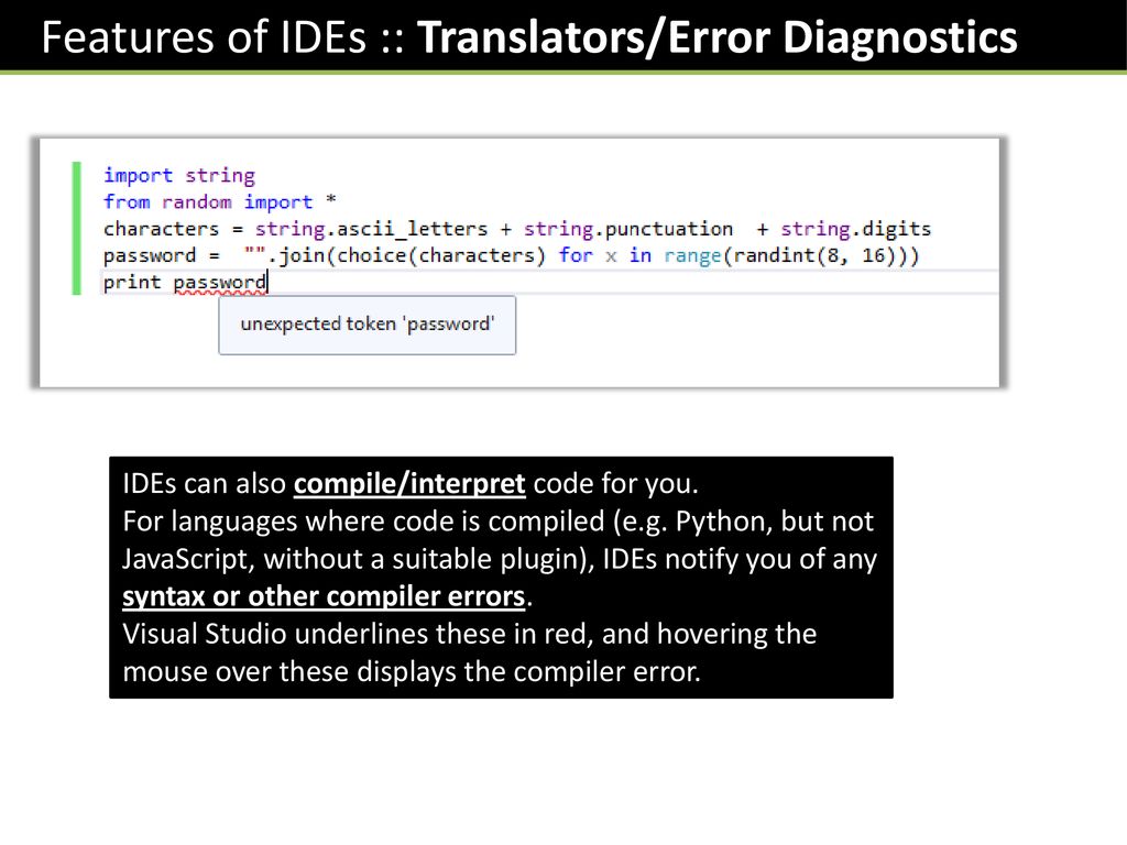 Running & Testing :: IDEs - ppt download