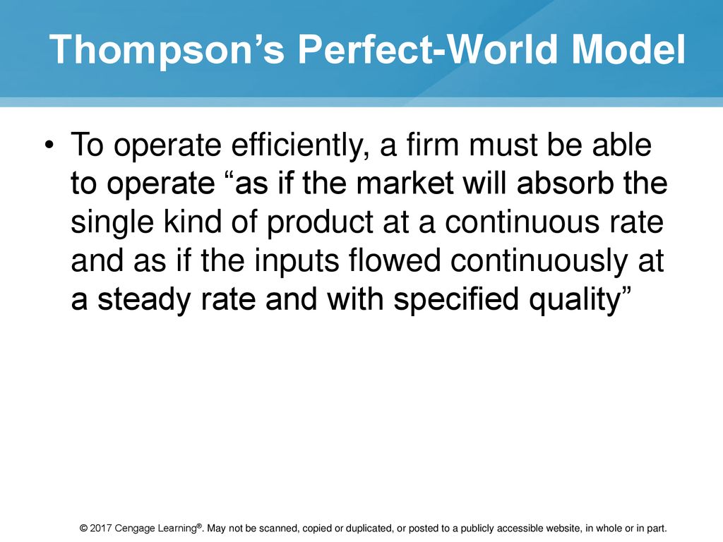 Thompson’s Perfect-World Model