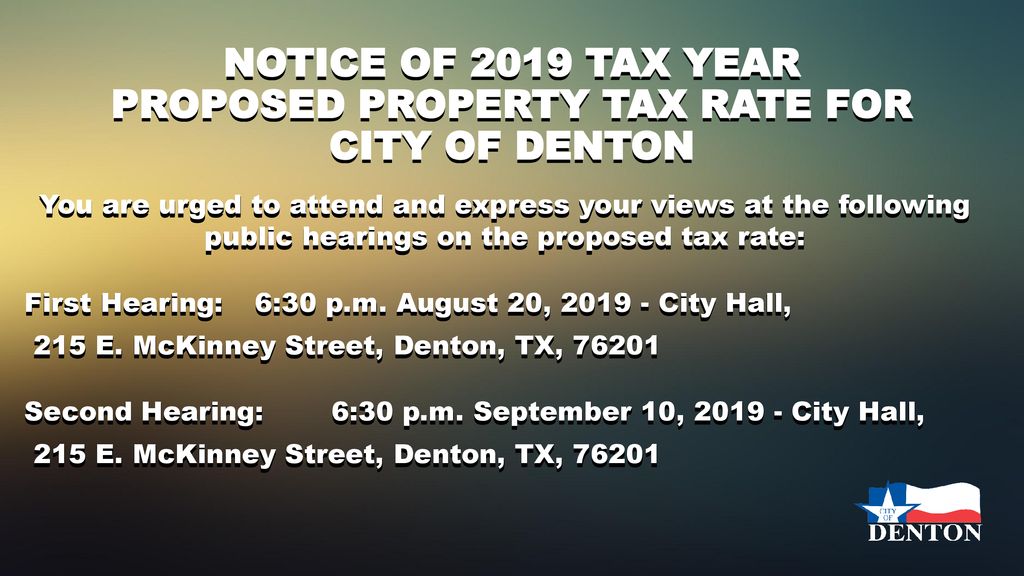 Texas Tax Chart 2019