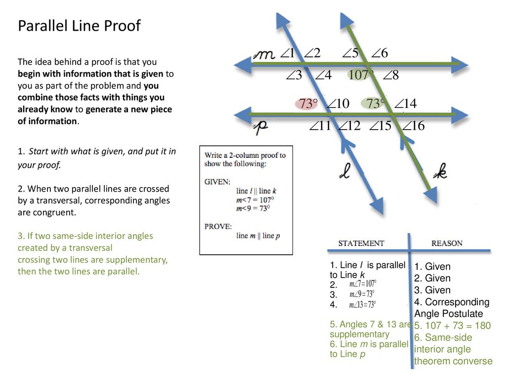 Parallel Line Proof Ppt Download