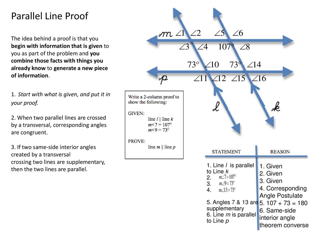 Parallel Line Proof Ppt Download