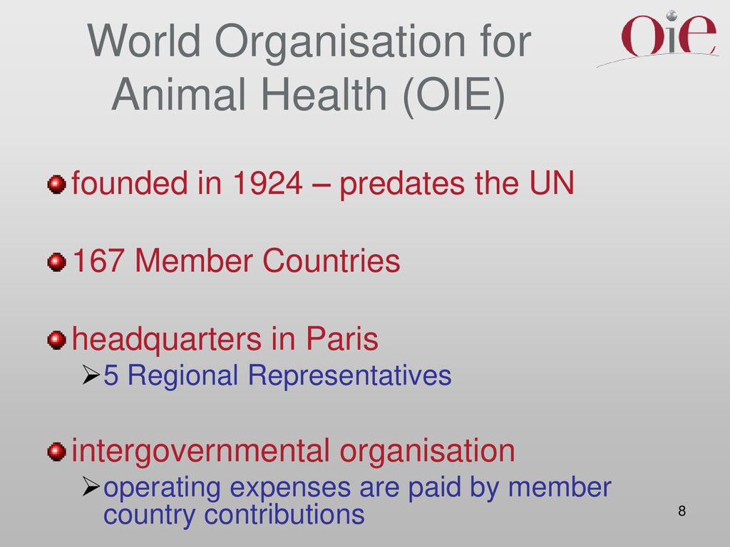 World Organisation for Animal Health - ppt download