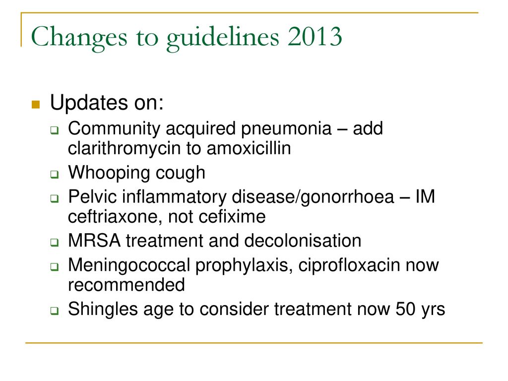 New Antibiotic Guidelines April Ppt Download