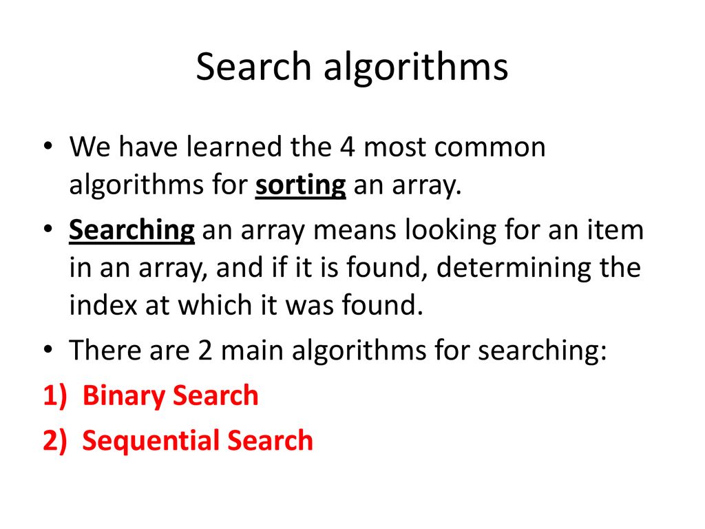 Warmup Which of the 4 sorting algorithms uses recursion? - ppt download