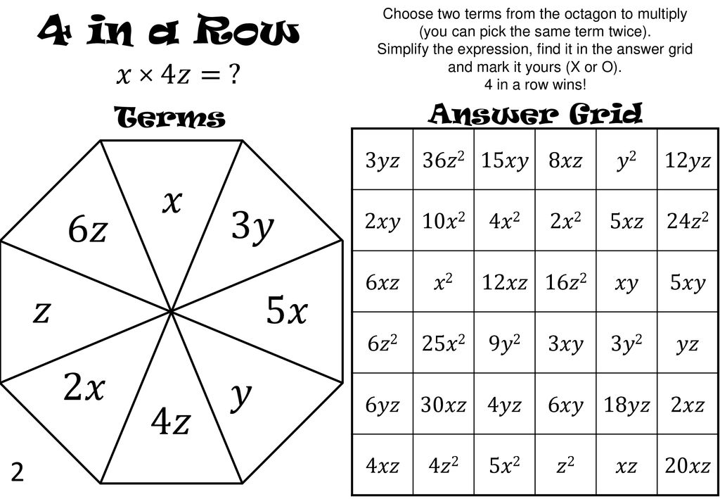 Simplifying Expressions Multiplying Four In A Row Ppt Download