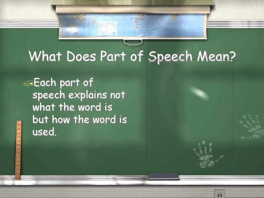 What Does Part of Speech Mean