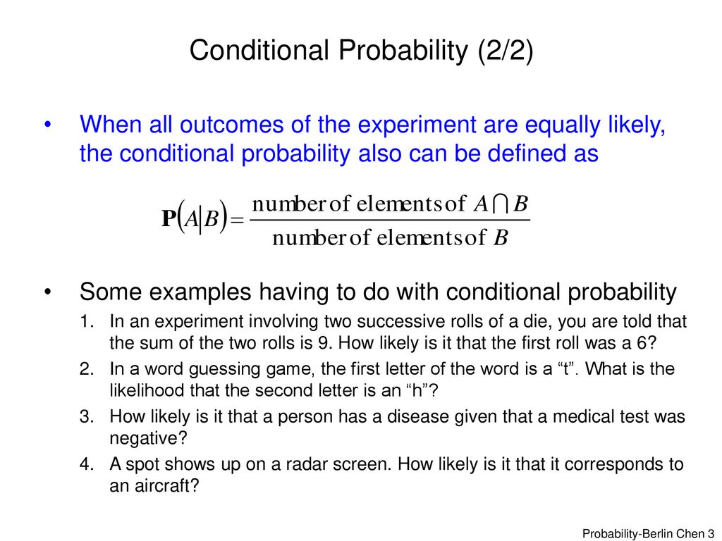 Conditional Probability (2/2)