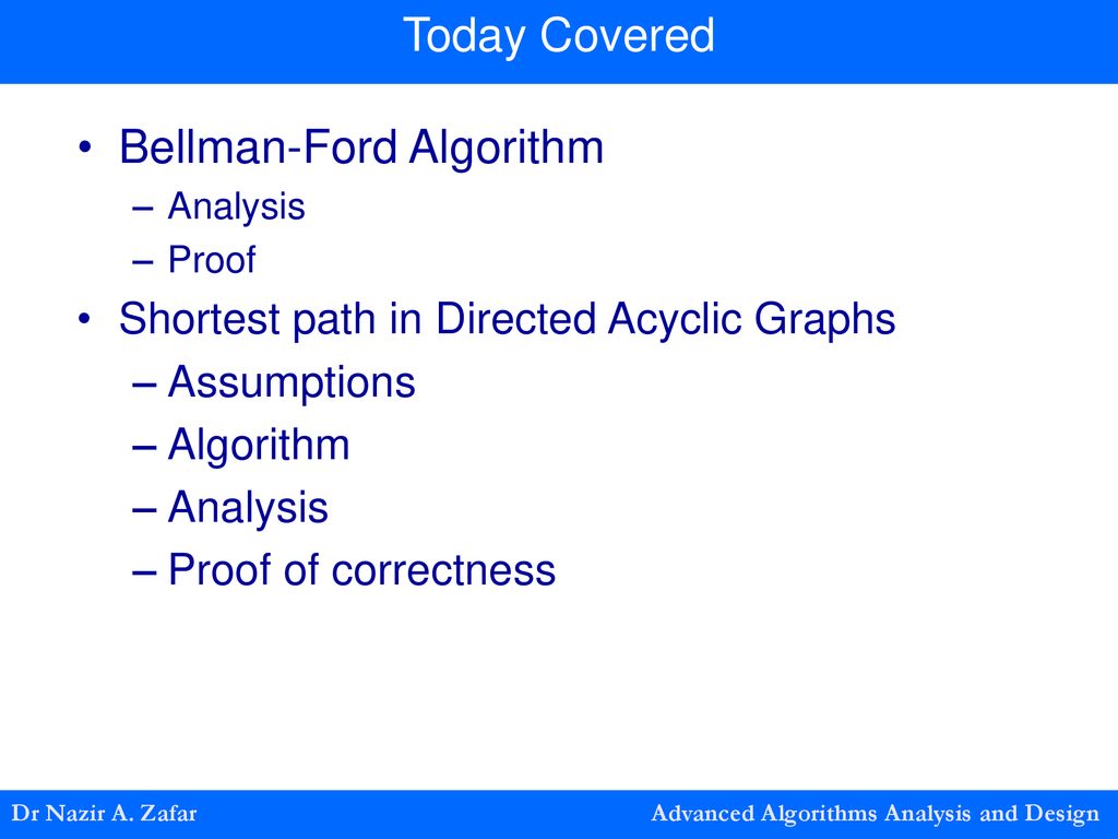 Advanced Algorithms Analysis and Design - ppt download